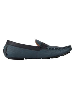 people blue leather slip on loafers - 16584300 - Standard Image - 2