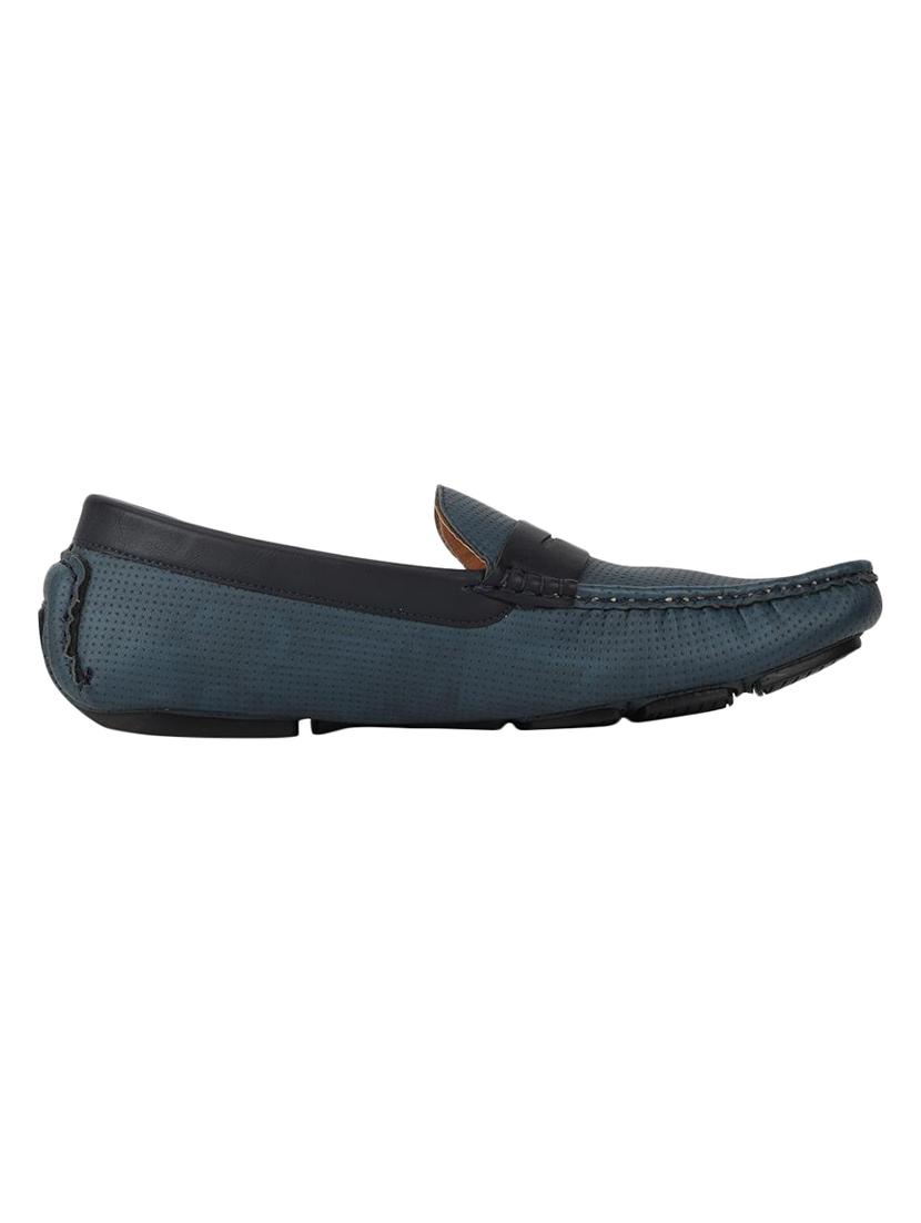 people blue leather slip on loafers - 16584300 - Zoom Image - 2