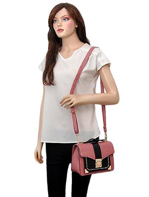 purple leatherette (pu) messenger sling bag - 16584522 - Standard Image - 5