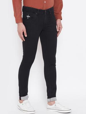 black solid plain jeans - 16584772 - Standard Image - 2