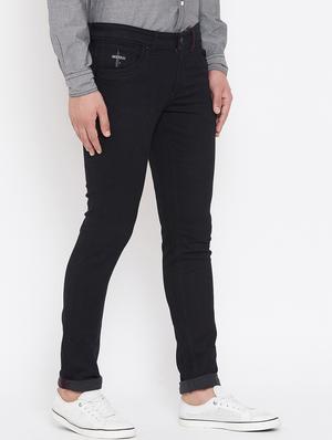 black solid plain jeans - 16584773 - Standard Image - 2