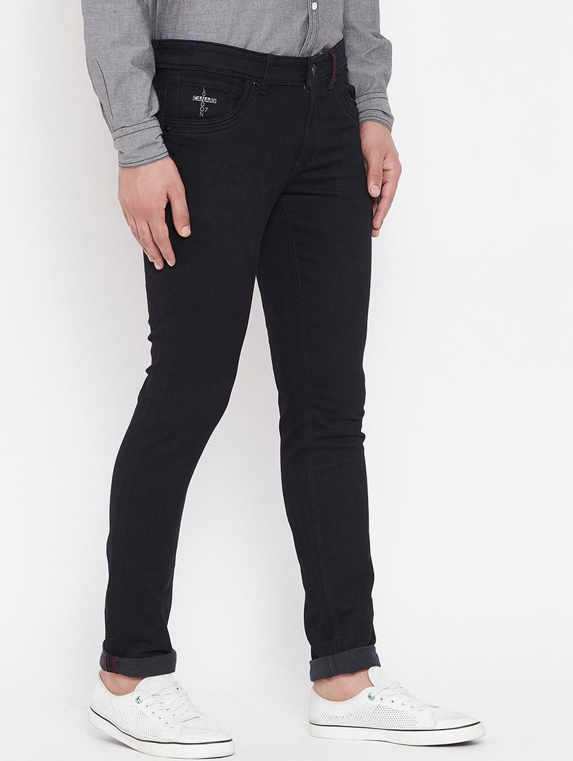 black solid plain jeans - 16584773 - Zoom Image - 2