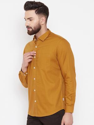 yellow solid casual shirt - 16584801 - Standard Image - 2