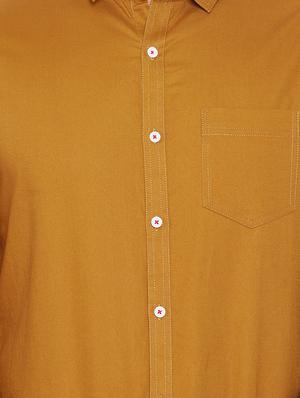 yellow solid casual shirt - 16584801 - Standard Image - 5