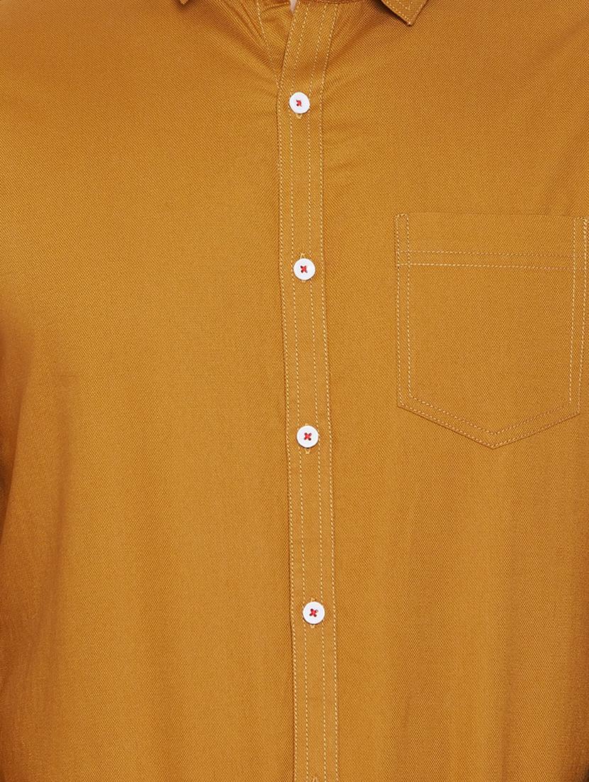 yellow solid casual shirt - 16584801 - Zoom Image - 5