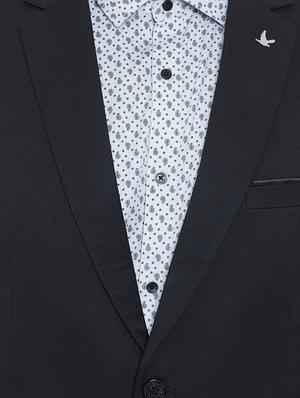 black solid single breasted casual blazer - 16584832 - Standard Image - 5