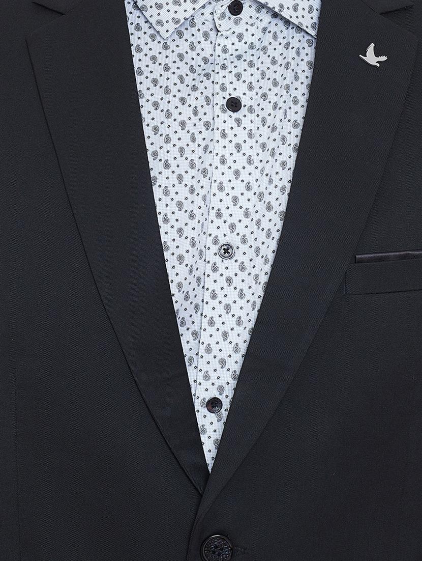 black solid single breasted casual blazer - 16584832 - Zoom Image - 5