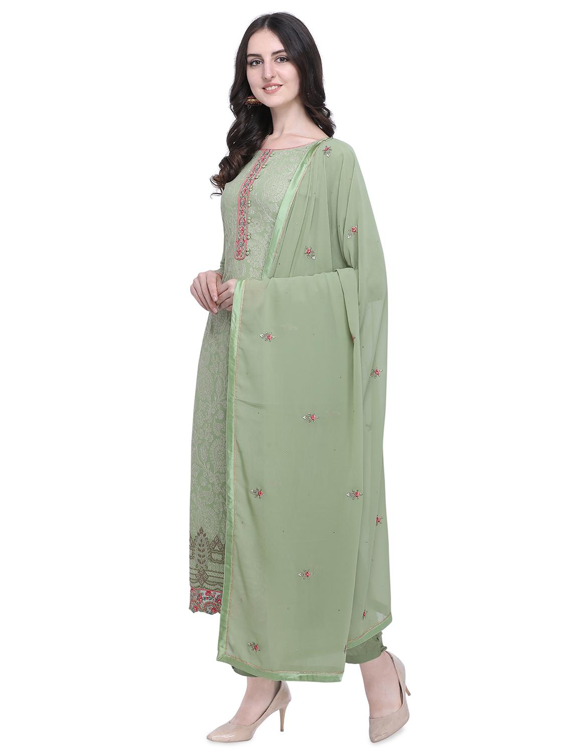 printed semi-stitched suit - 16584877 - Zoom Image - 2