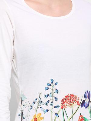 round neck floral tee - 16584947 - Standard Image - 5
