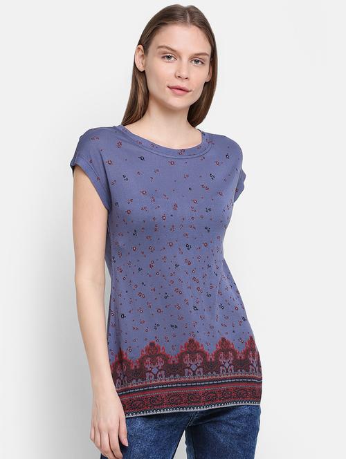 round neck cap sleeved tee - 16584953 - Very Small Image - 1