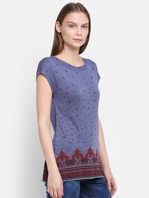 round neck cap sleeved tee - 16584953 - Standard Image - 2