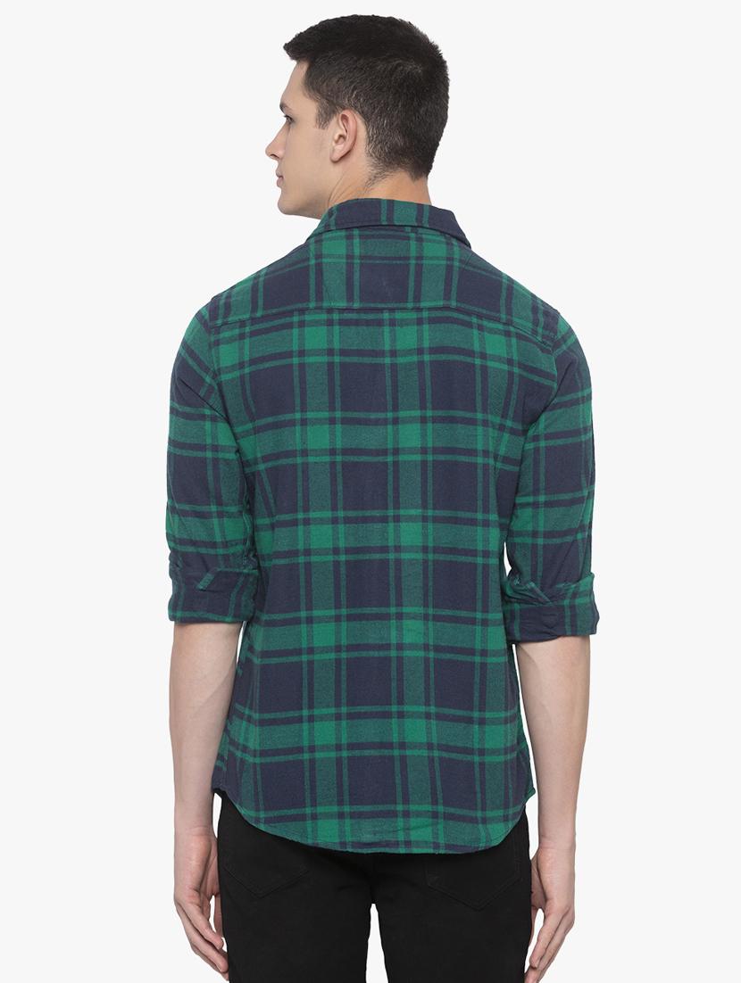 blue checkered casual shirt - 16585396 - Zoom Image - 2