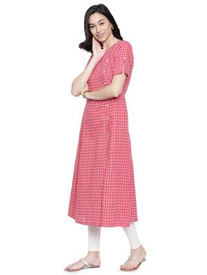 check print a-line kurta - 16585451 - Standard Image - 2