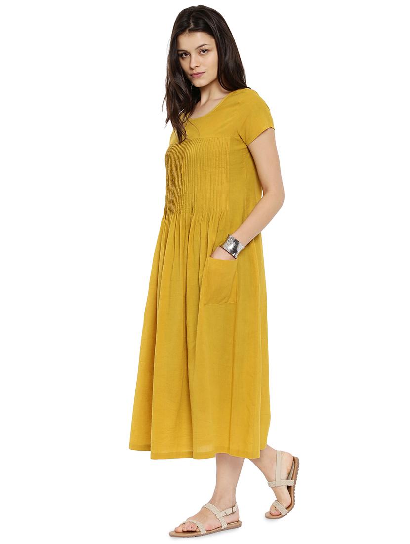 round neck gathered maxi dress - 16585479 - Zoom Image - 2