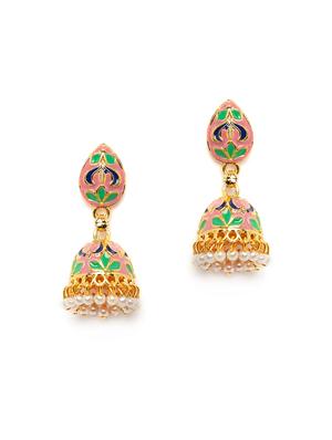 multi colored metal jhumka earring - 16585581 - Standard Image - 2