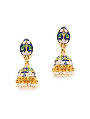 multi colored metal jhumka earring - 16585584 - Standard Image - 2