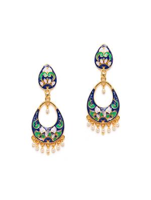 blue metal drop earring - 16585586 - Standard Image - 2