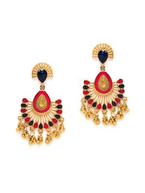 red metal drop earring - 16585632 - Standard Image - 2