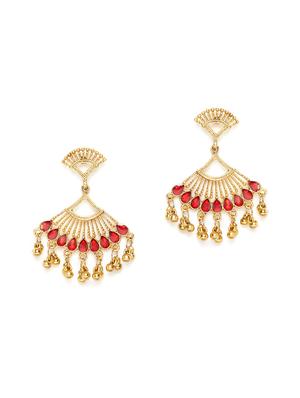 red metal drop earring - 16585636 - Standard Image - 2