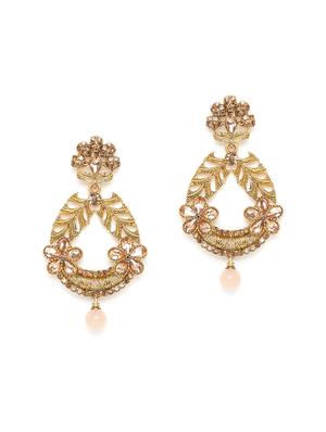 gold metal drop earring - 16585665 - Standard Image - 2