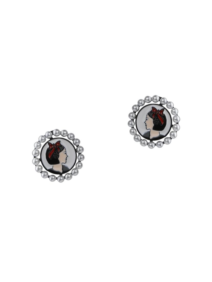 black metal studs earring - 16585759 - Zoom Image - 2