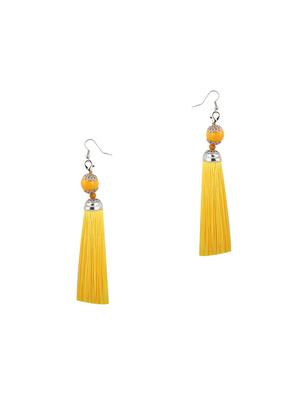 yellow metal drop earring - 16585764 - Standard Image - 2