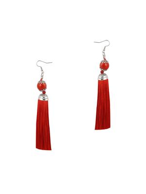 red metal drop earring - 16585766 - Standard Image - 2