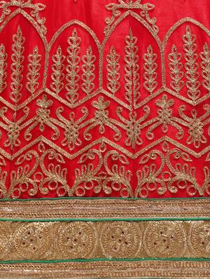 embroidered contrast lehenga - 16585933 - Standard Image - 5