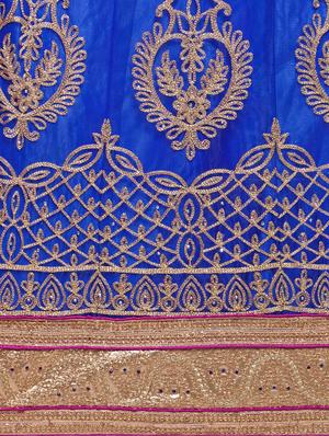 embroidered contrast lehenga - 16585937 - Standard Image - 5