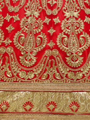 embroidered contrast lehenga - 16585943 - Standard Image - 5