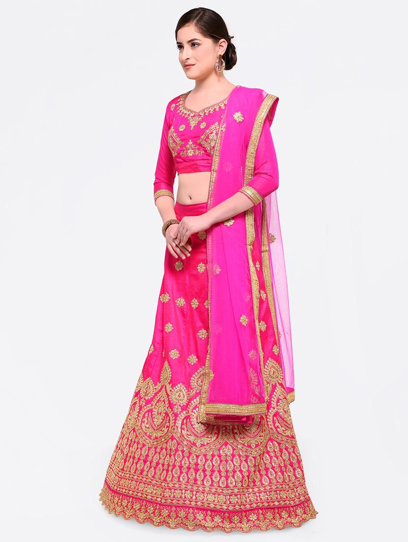 embroidered a-line lehenga - 16585961 - Zoom Image - 2