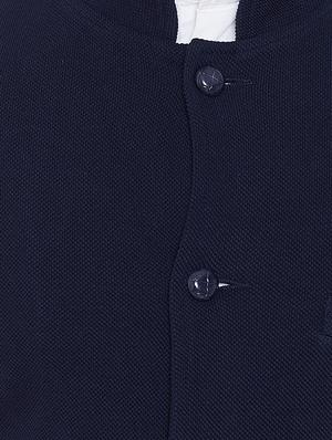 navy blue solid nehru jacket - 16586266 - Standard Image - 5