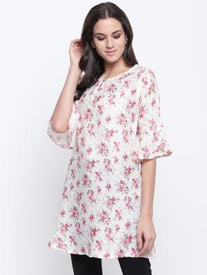 floral straight kurti - 16586363 - Standard Image - 2