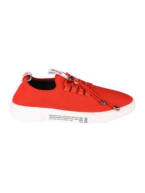 red fabric lace up sneakers - 16586701 - Standard Image - 2