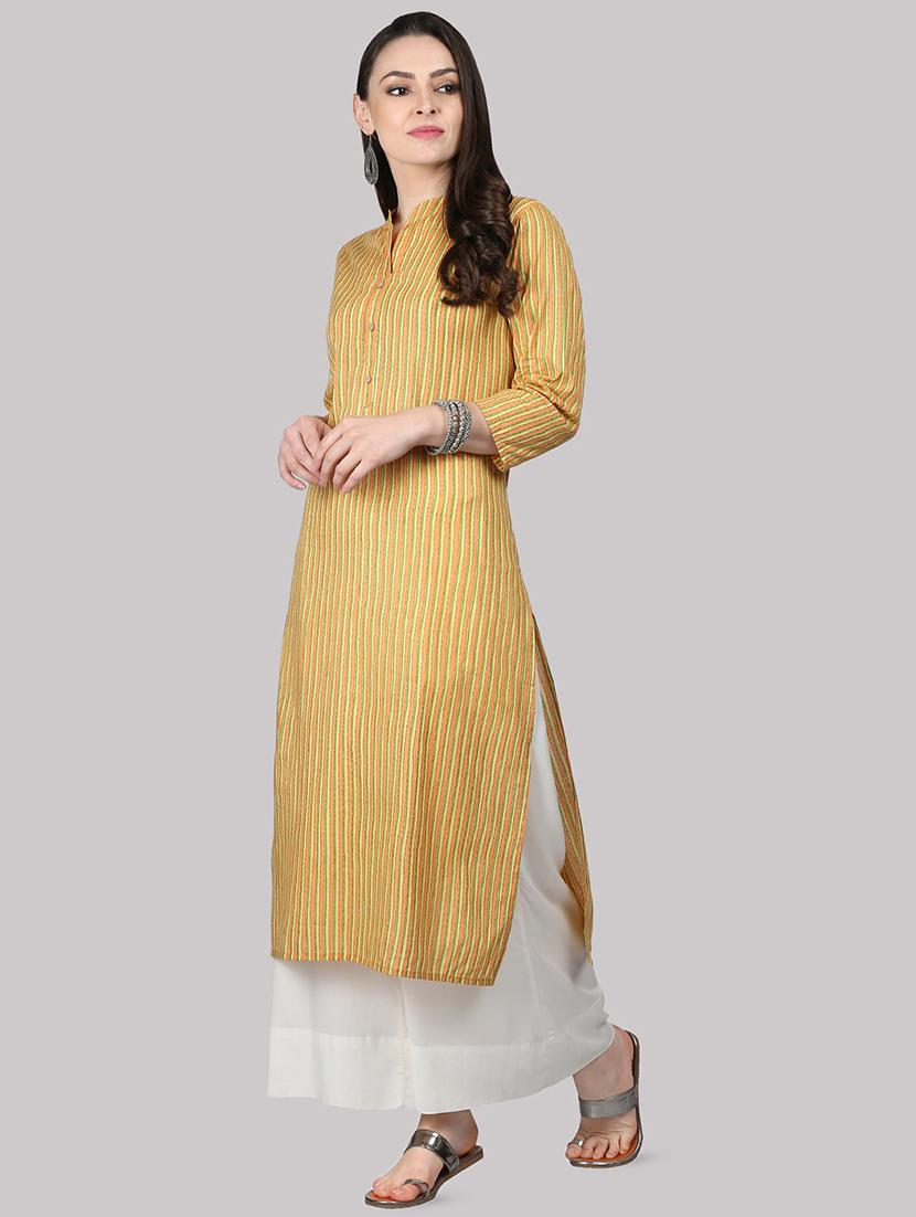stripes straight kurta - 16587091 - Zoom Image - 2