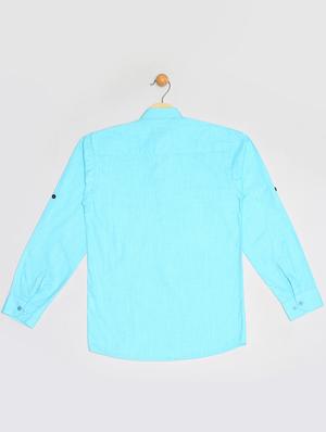 blue cotton kurta - 16587716 - Standard Image - 2