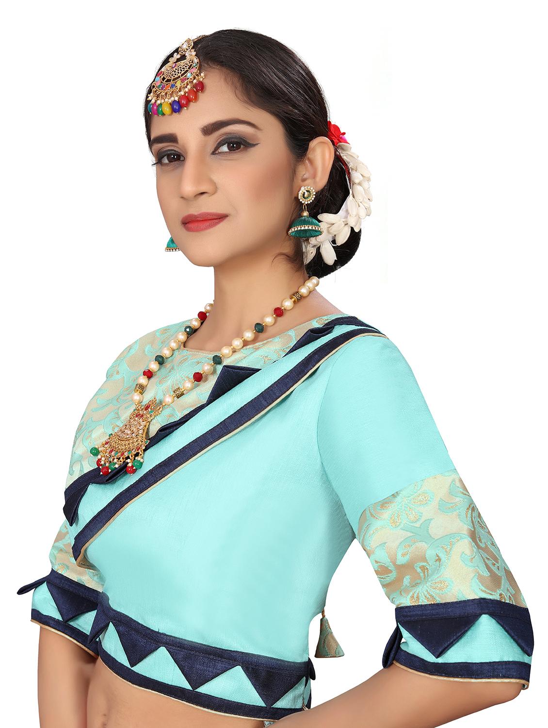patchwork floral printed blouse - 16587788 - Zoom Image - 2