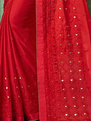 tonal embroidered saree with blouse - 16588304 - Standard Image - 2