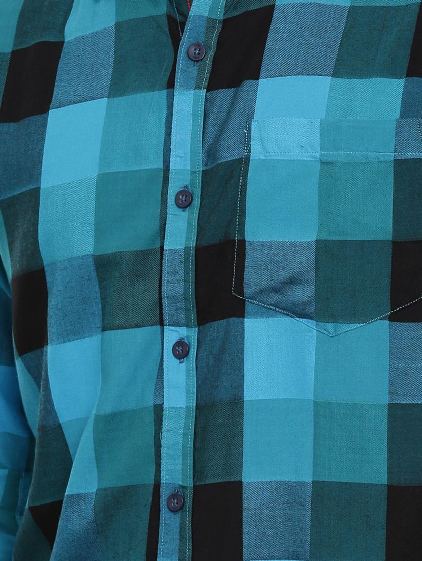 blue checkered casual shirt - 16588992 - Zoom Image - 5