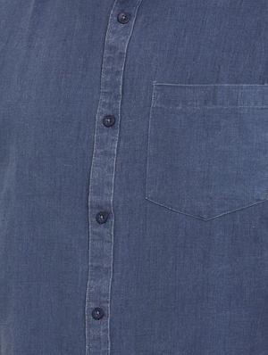 blue solid casual shirt - 16588996 - Standard Image - 5