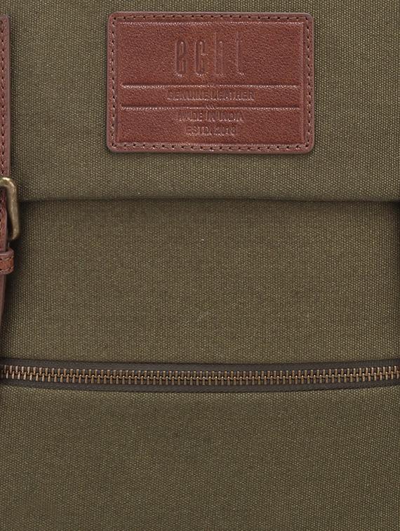 olive brown canvas backpack - 16589081 - Zoom Image - 5