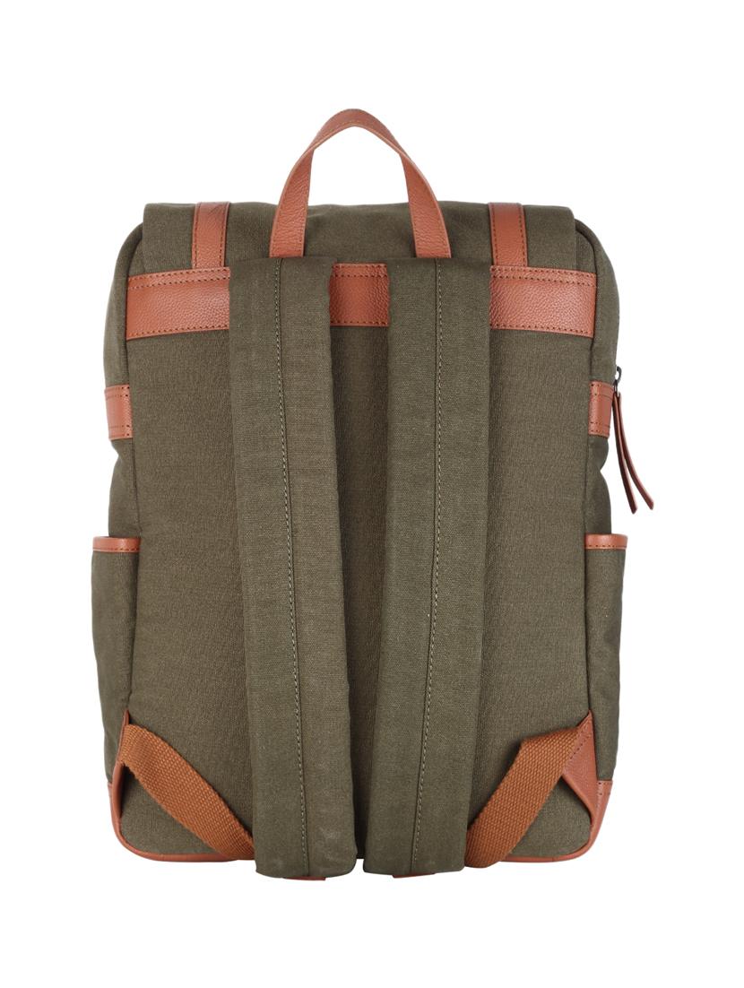 olive tan canvas backpack - 16589082 - Zoom Image - 2