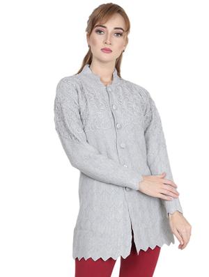 mandarin neck long sleeved cardigan - 16589092 - Standard Image - 2