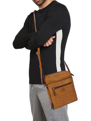 tan leather messenger bag - 16590637 - Standard Image - 5