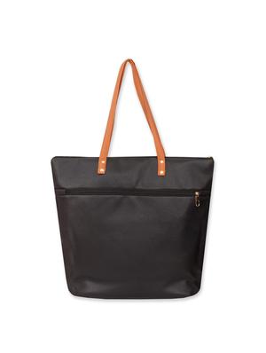 black leatherette (pu) regular handbag - 16591161 - Standard Image - 2