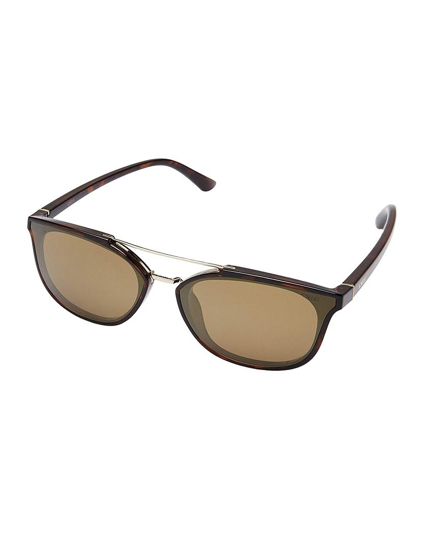 idee?mirrored rectangular sunglasses (61)?(brown) - 16591253 - Zoom Image - 2
