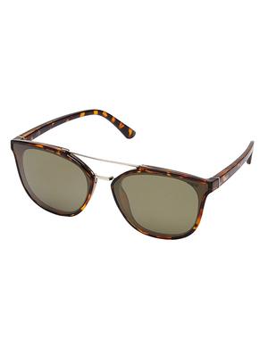 idee?mirrored rectangular sunglasses (61)?(green) - 16591254 - Standard Image - 2
