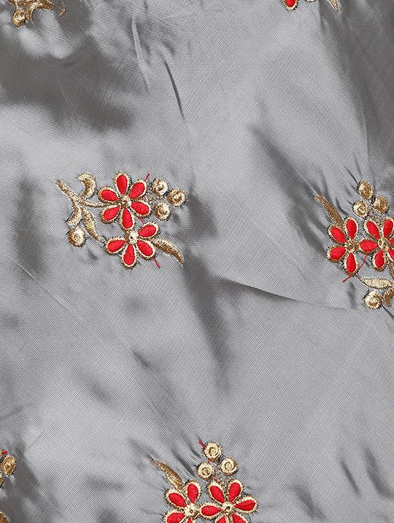 red silk blend lehnga choli - 16591428 - Zoom Image - 5
