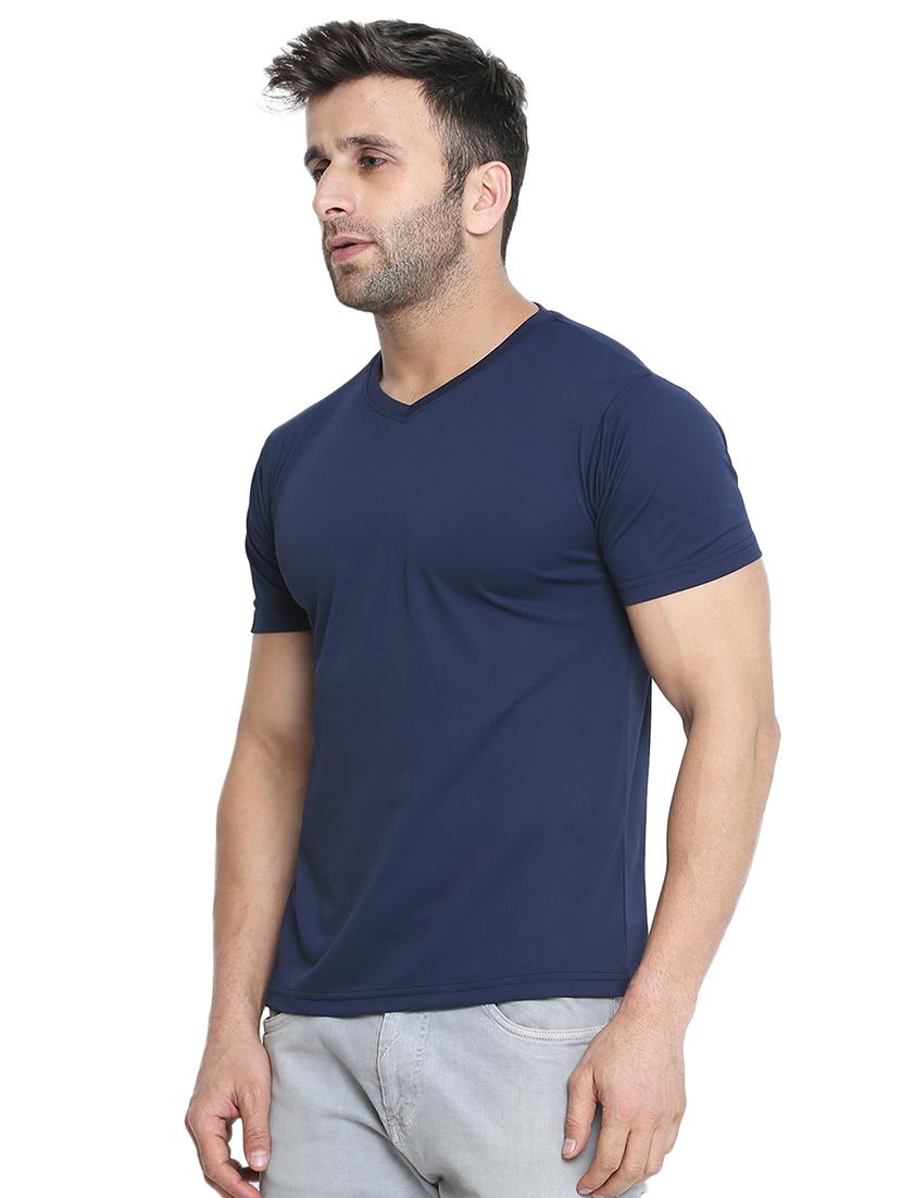 navy blue solid t-shirt - 16592047 - Zoom Image - 2