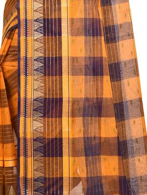 checkered tant saree - 16592063 - Standard Image - 2
